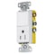 Hubbell Wiring Device-Kellems Switches and Lighting Controls, Combination Devices, Residential Grade, Decorator Series, 1) Single Pole Rocker, 1) Single Tamper Resistant Receptacle, 15A 120V AC, Side Wired RCD108WTR - alternate 1